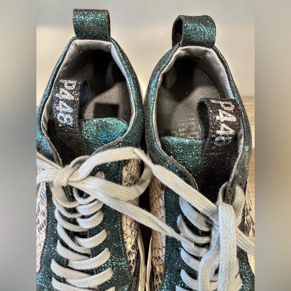 P448 Soho Low-Top Slip-On Sneakers Glitter Green, Size 37 - Picture 6 of 10